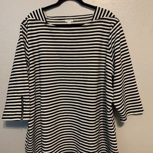 Croft & Borrow Stripe 3x Top - 3/4 sleeve